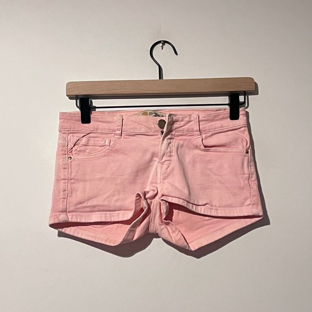 Zara Womens Denim Shorts Size 2 Bright Pink Premium Wash Trf